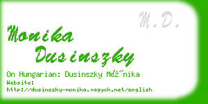 monika dusinszky business card